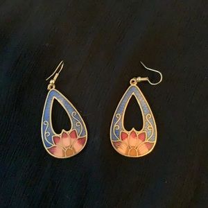 Lotus flower earrings